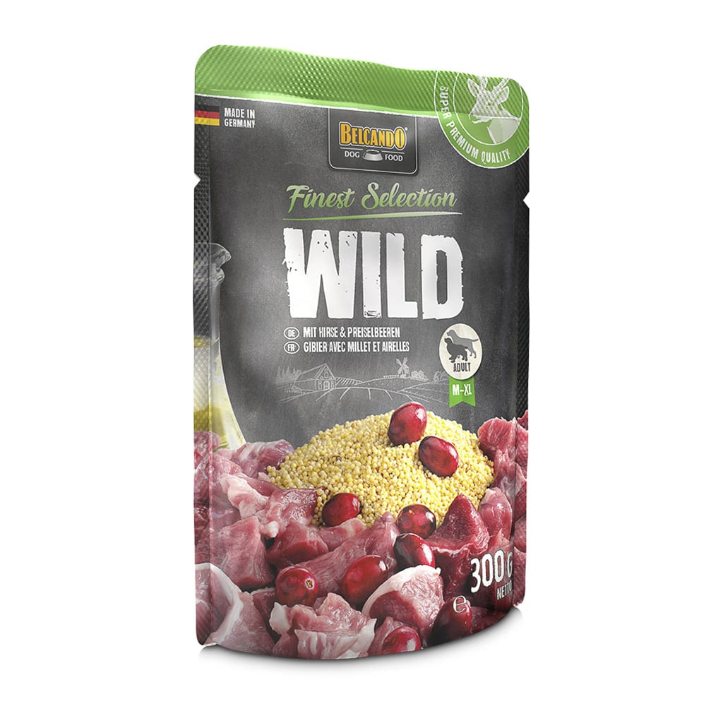 SACHETS BELCANDO 300 G GIBIER AVEC MILLET ET AIRELLE