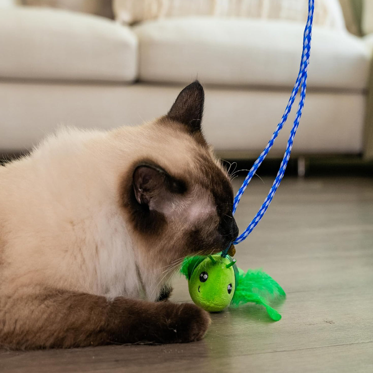 CATSTAGES TAIL TEASER GROUND PREY GRN