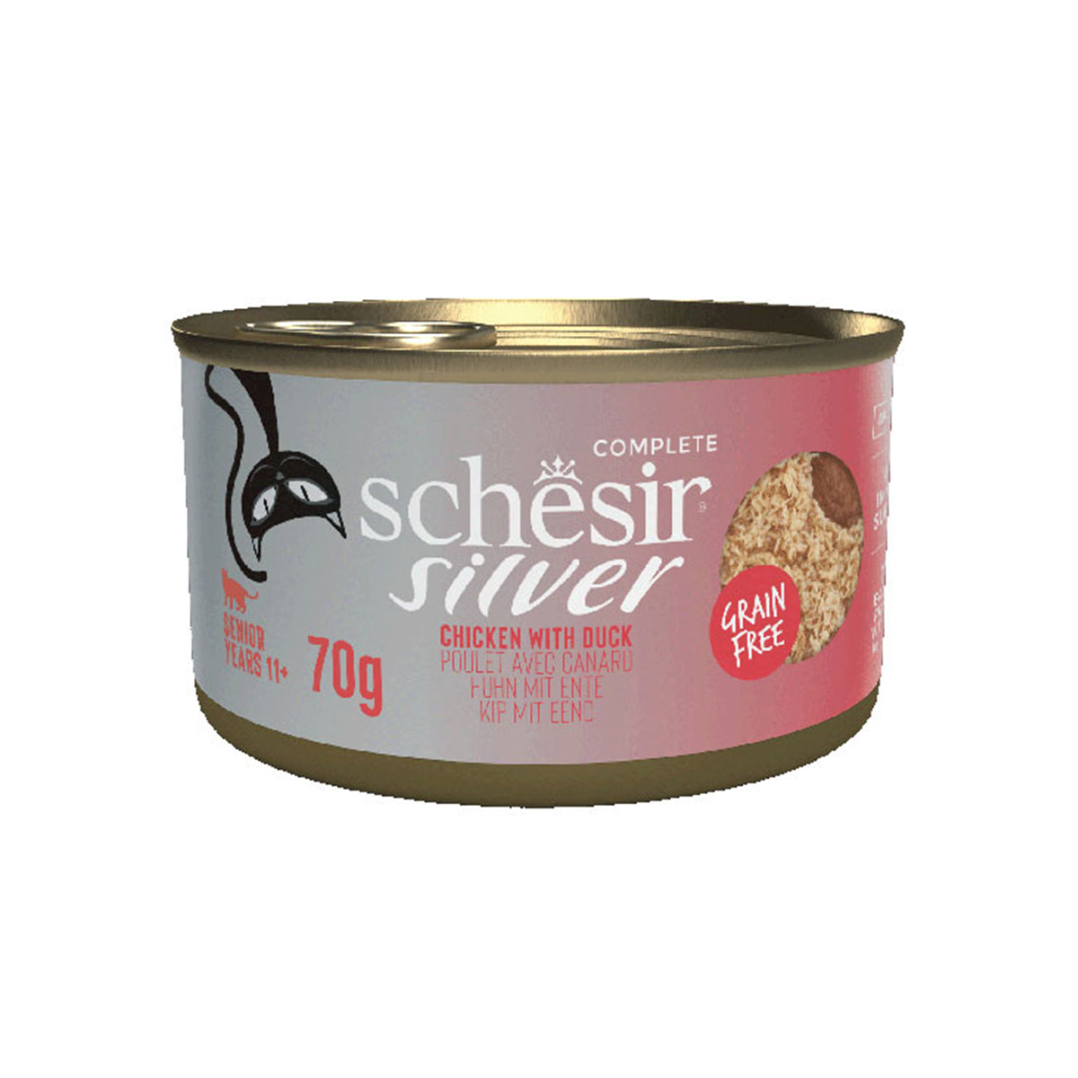 SCHESIR SILVER MOUSSE & FILET DOSEN 70G HUHN UND ENTE