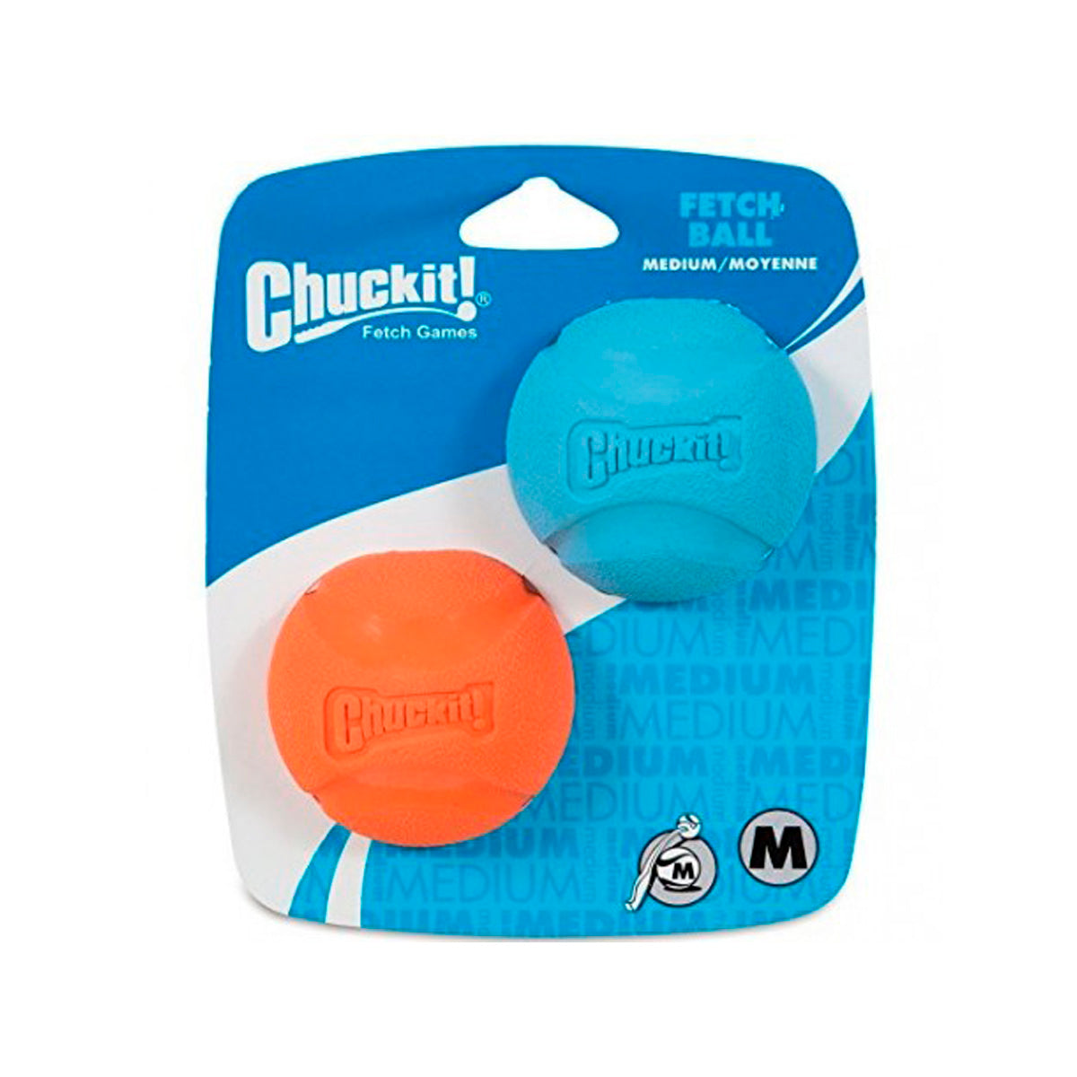 FETCH BALL MEDIUM CHUCK IT MIX COULEUR