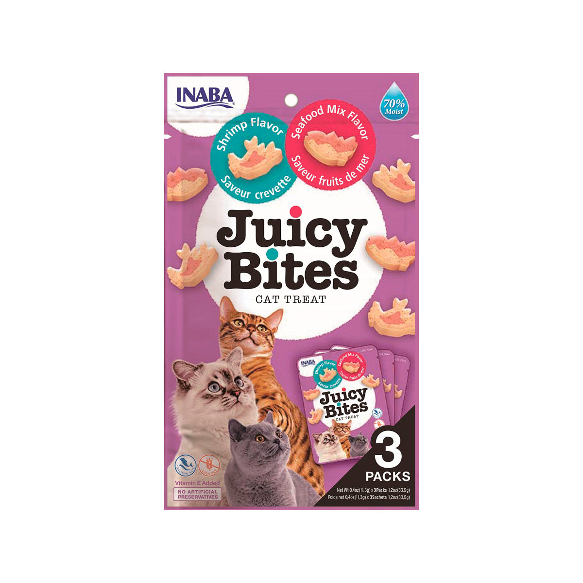 SACHETS JUICY BITES CREVETTES ET FRUITS DE MER