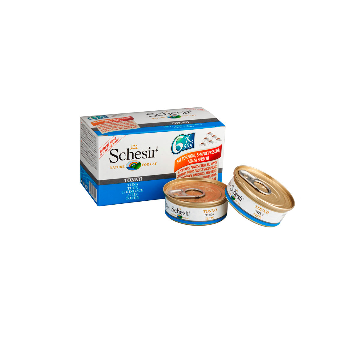 BOITES SCHESIR CHAT 50 G THON IN COOKING WATER