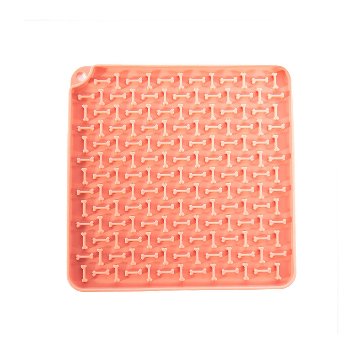 Martin Quadratische Leckmatte 20 cm rosa Silikon