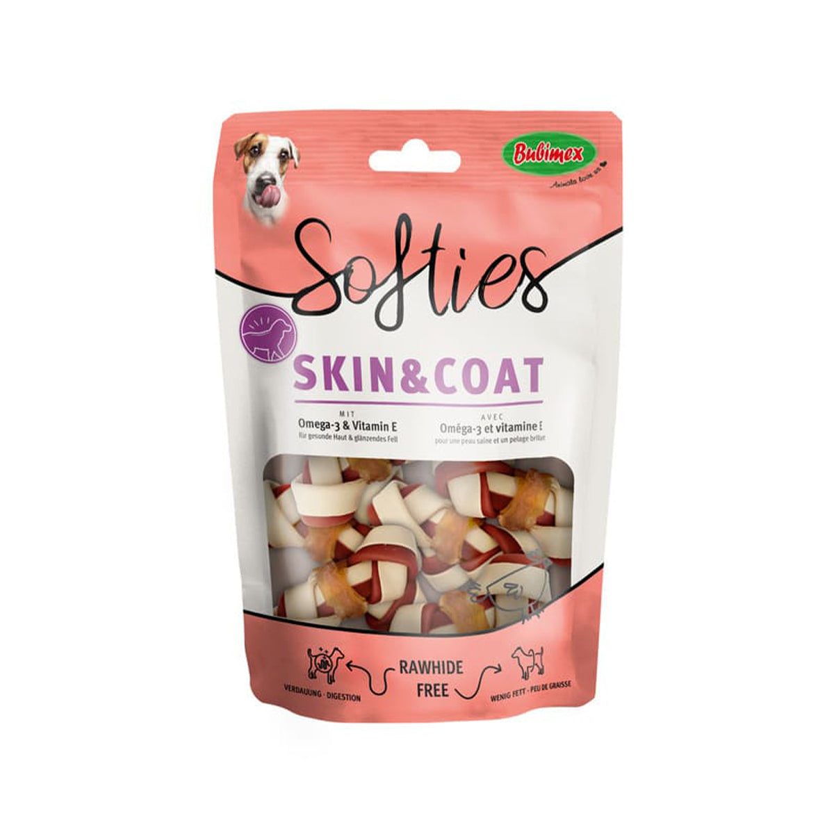 BUBIMEX SOFTIES HAUT & FELL MIT HÜHNCHEN 8 STK. / 120 G