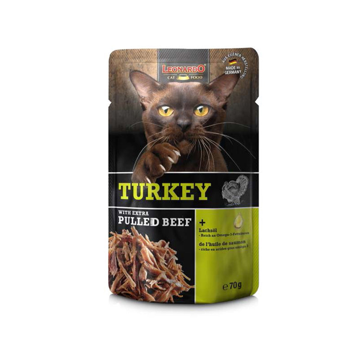 SACHETS LEONARDO 70 G DINDE EXTRA PULLED BEEF