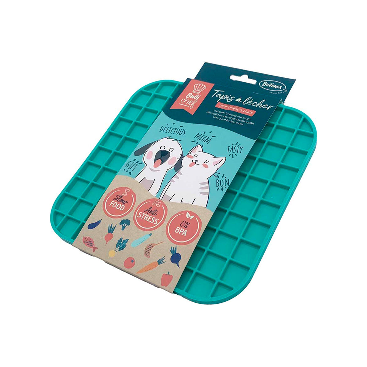 TAPIS A LECHER BUBICHEF LICKONE, BLEU