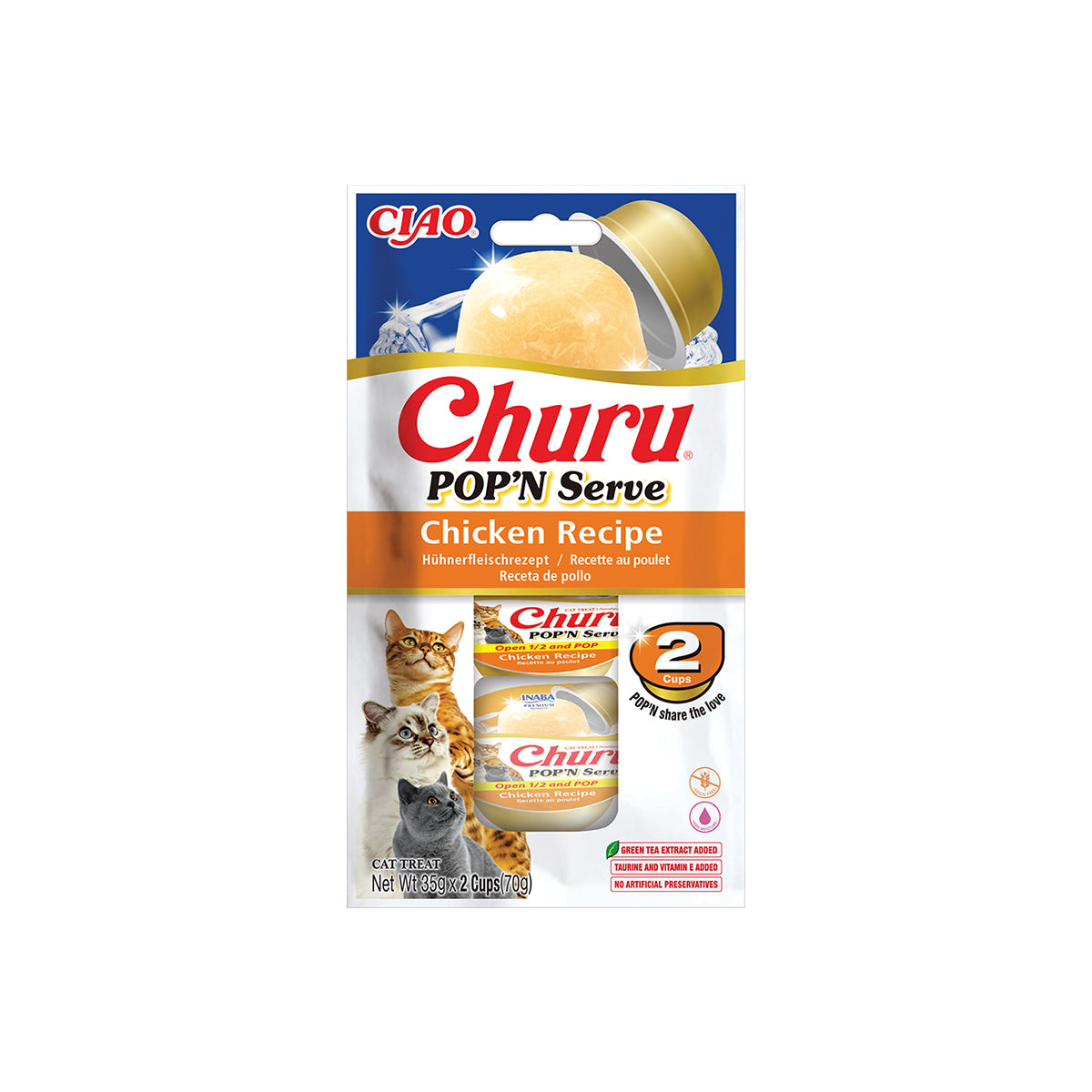 CHURU POP'N SERVE POULET