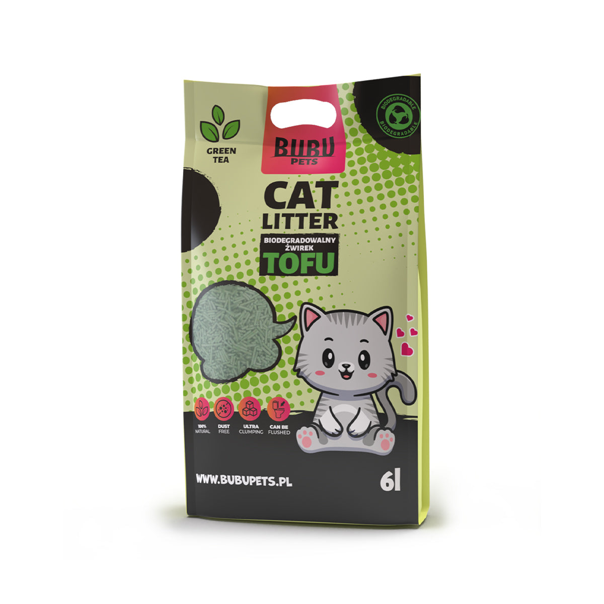 BUBUPET TOFU-WURF - GRÜNER TEE 6 L