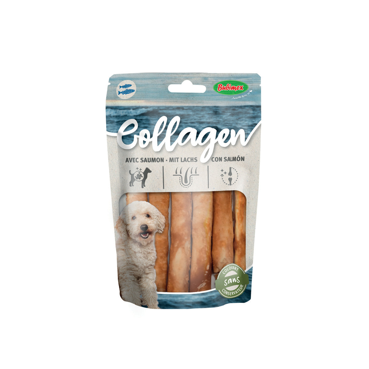 LACHS-KOLLAGEN-STICKS - 13CM - 10 STÜCK