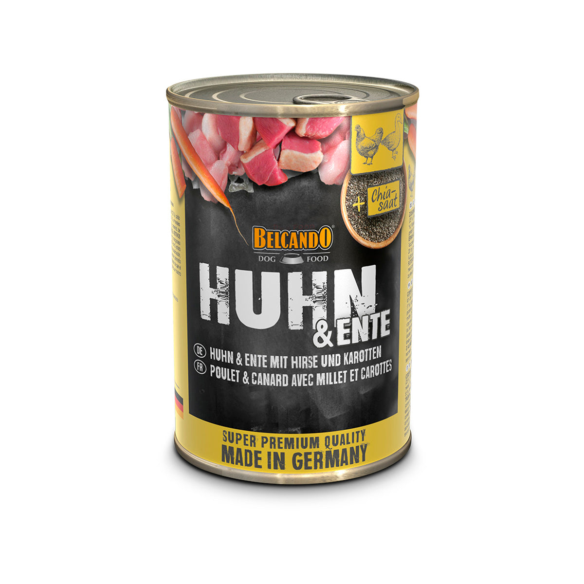 DOSE BELCANDO 400 G HUHN UND ENTE, HIRSE UND KAROTTEN