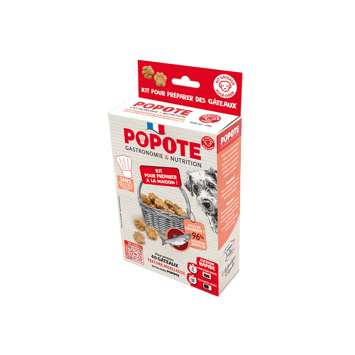 POPOTE KIT FRIANDISES CHIEN SAUMON 200G