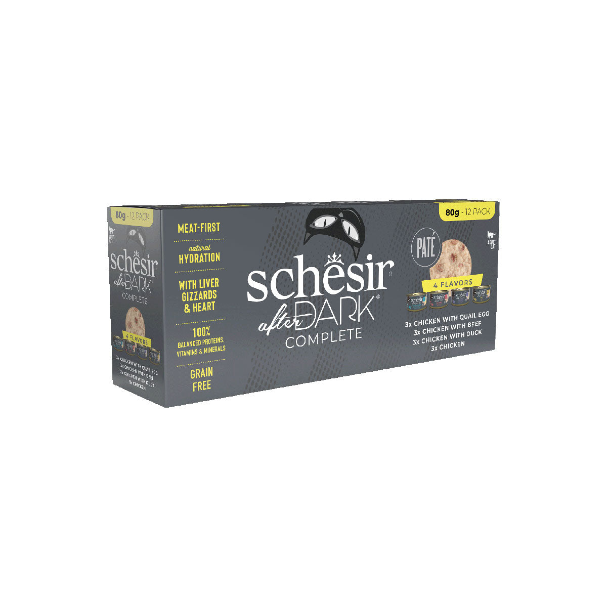 SCHESIR AFTER DARK PATE BOITE 12X80G VARIETY PACK