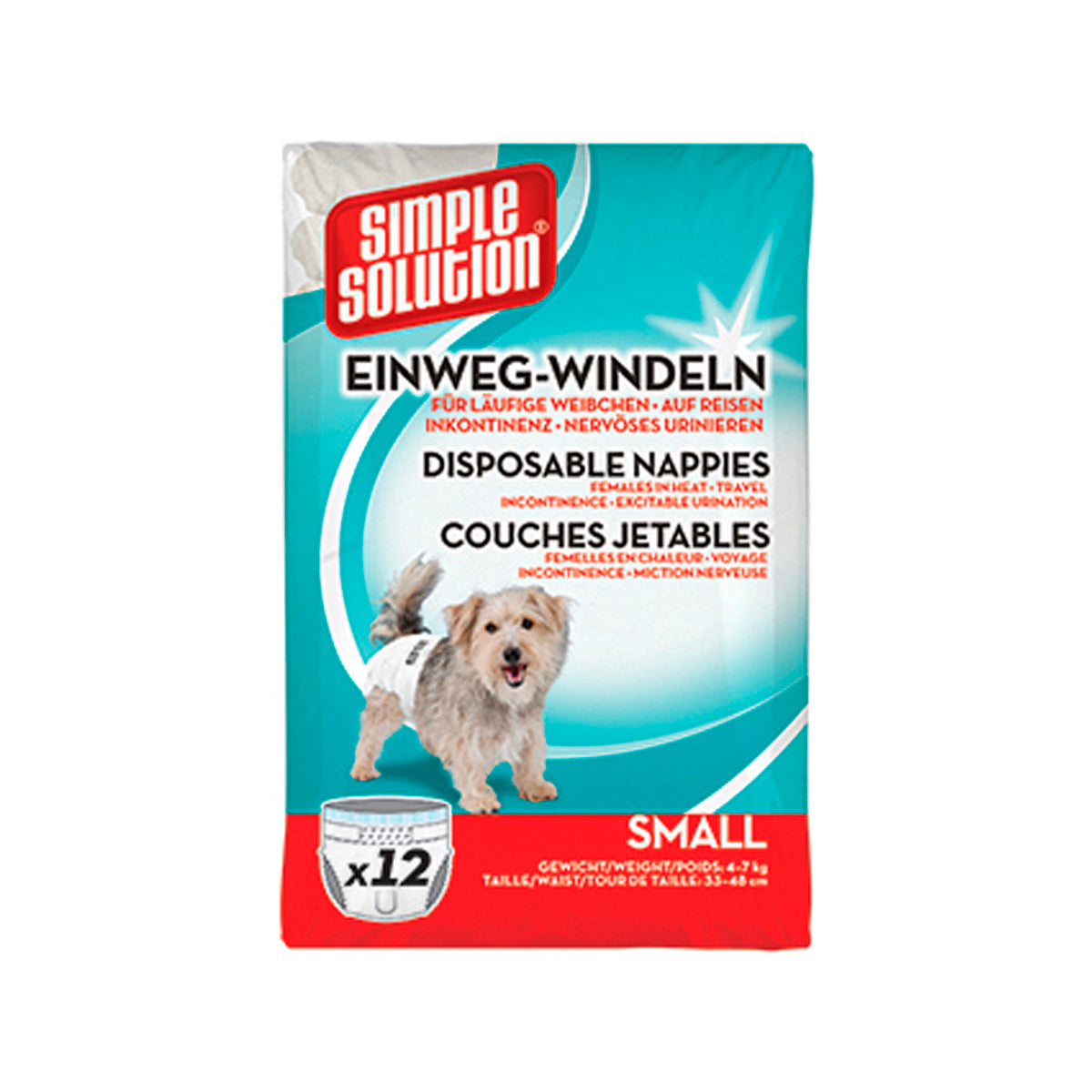 COUCHES JETABLES "S" 12 PCES SIMPLE