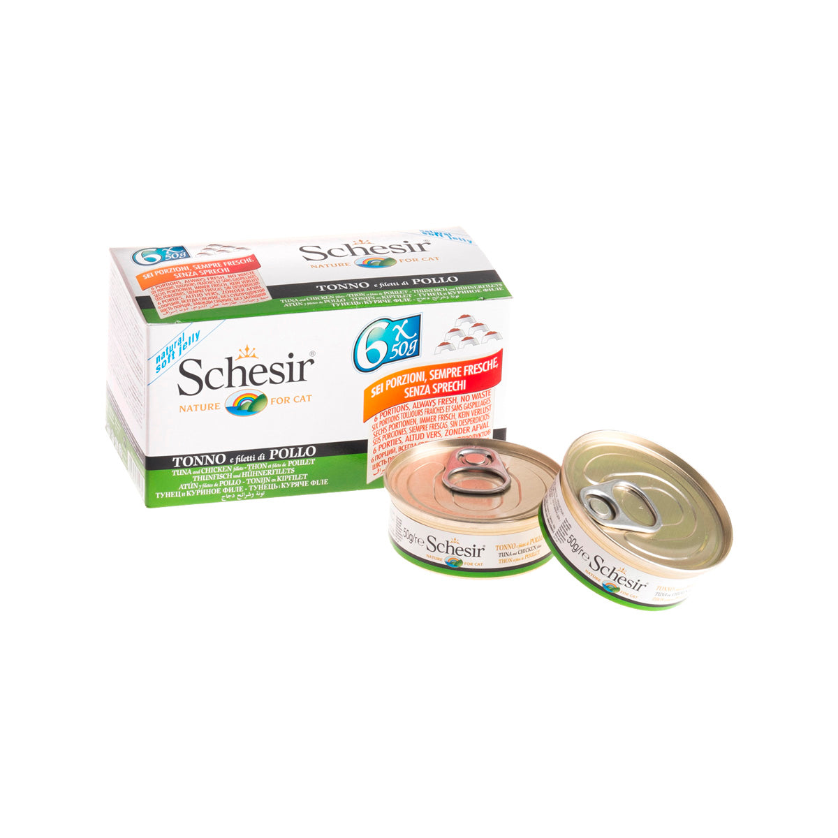 BOITES SCHESIR CHAT 50 G THON ET POULET