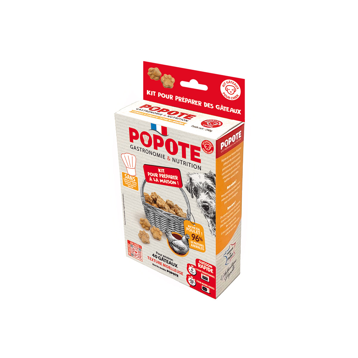 POPOTE CHICKEN HUNDE-LECKERHALS-KIT 200G