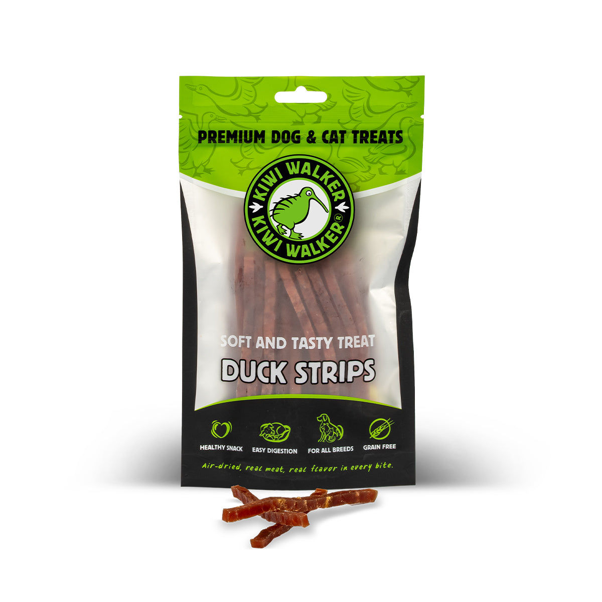 KIWI GETROCKNETE LECKERLIS - ZARTE ENTENSTREIFEN 100G