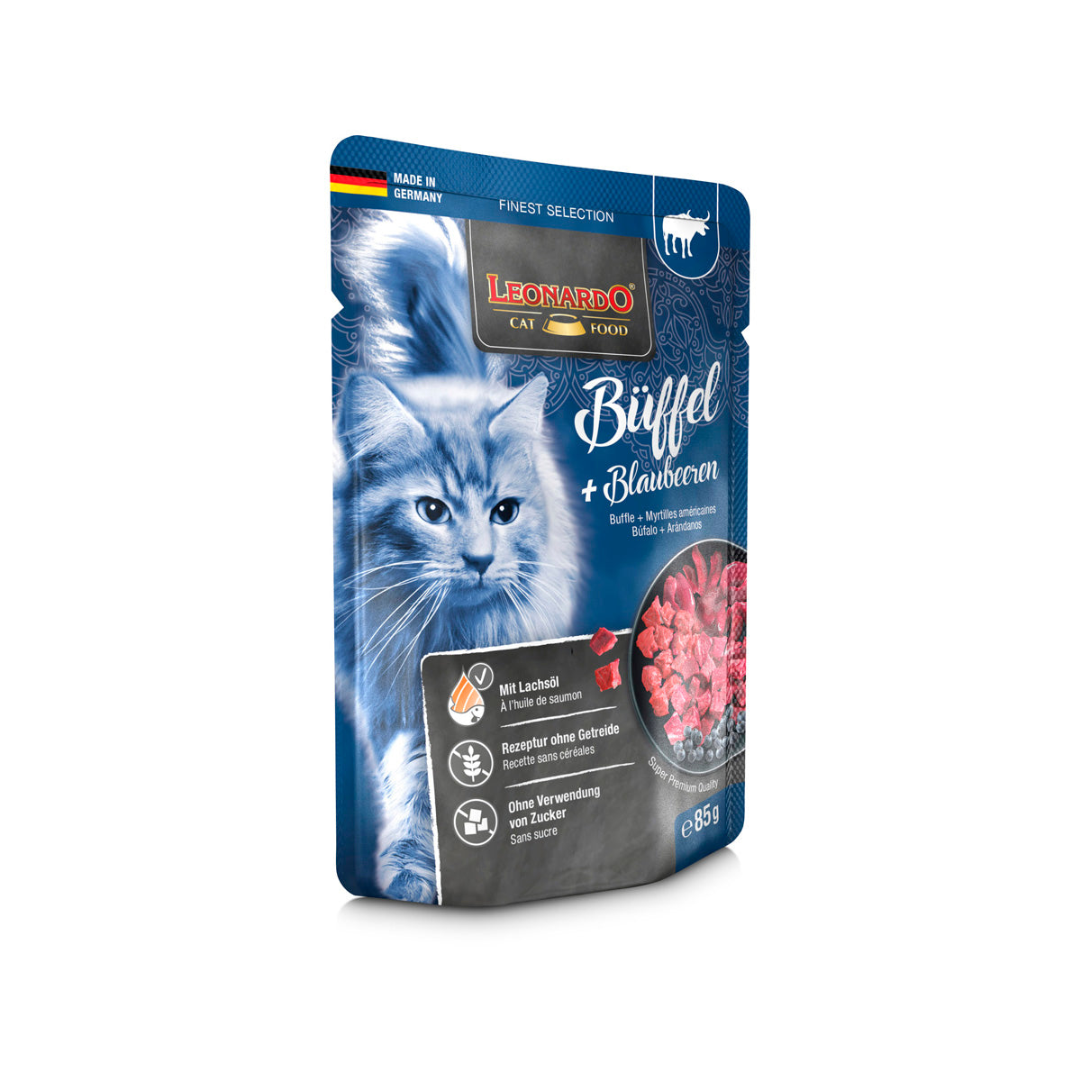 SACHETS LEONARDO BUFFLE ET MYRTILLES 85 G