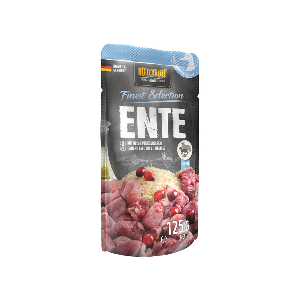 BEUTEL BELCANDO 125 G ENTE MIT REIS UNDPREISELBEEREN