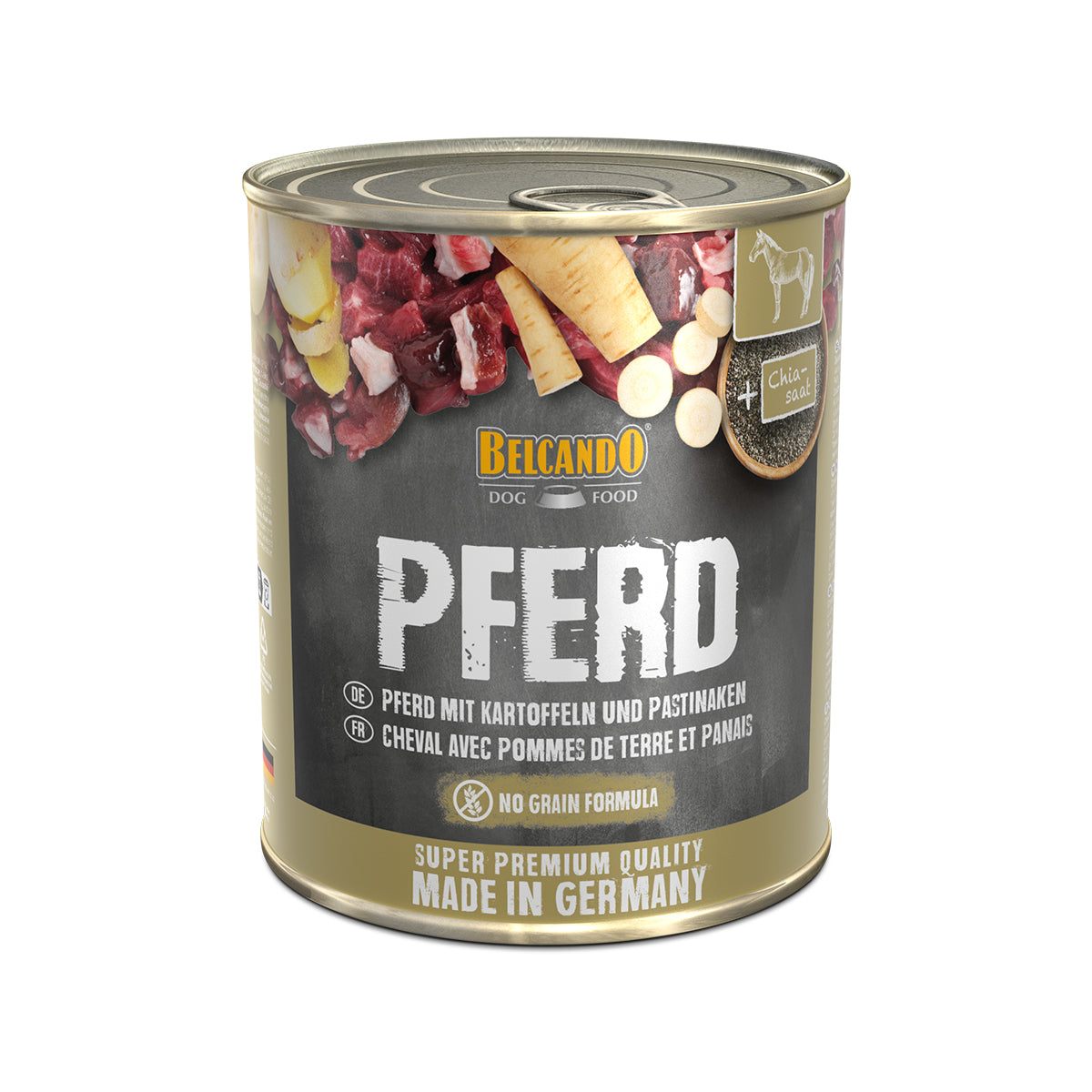DOSE BELCANDO 800 G PFERD MIT KARTOFFEL UND PASTINAKEN
