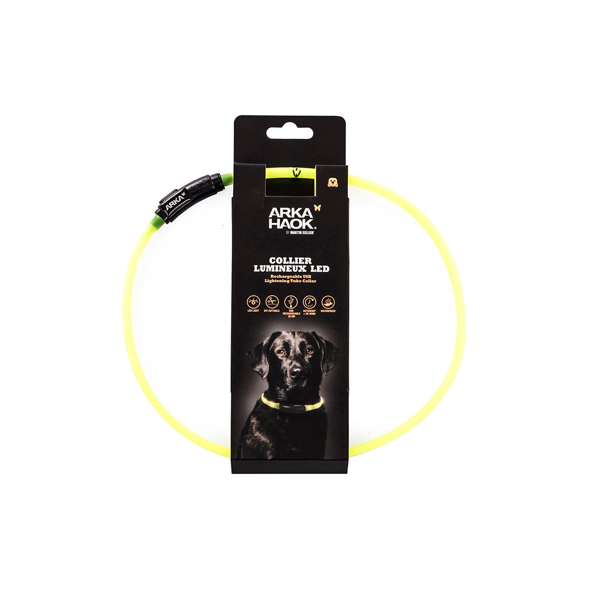 ARKA HAOK LEICHTE HALSBAND GELB 1X70 CM