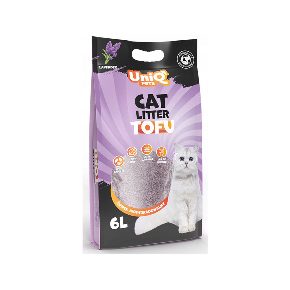 UNIQ PETS LITIÈRE AU TOFU - LAVANDE 6 L