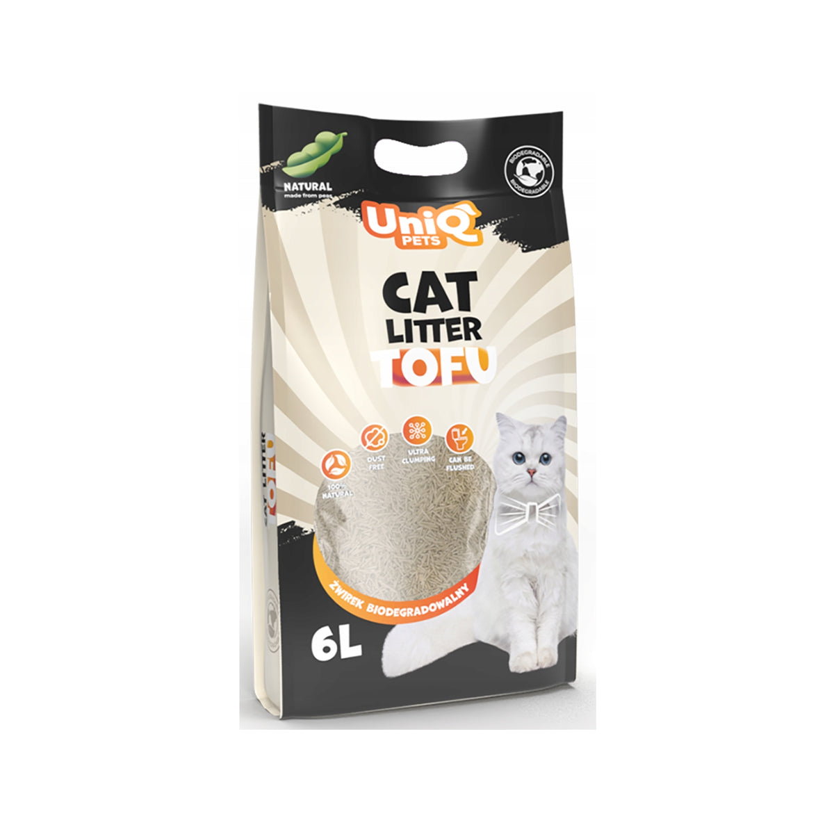 UNIQ PETS LITIÈRE AU TOFU - NATURE 6 L