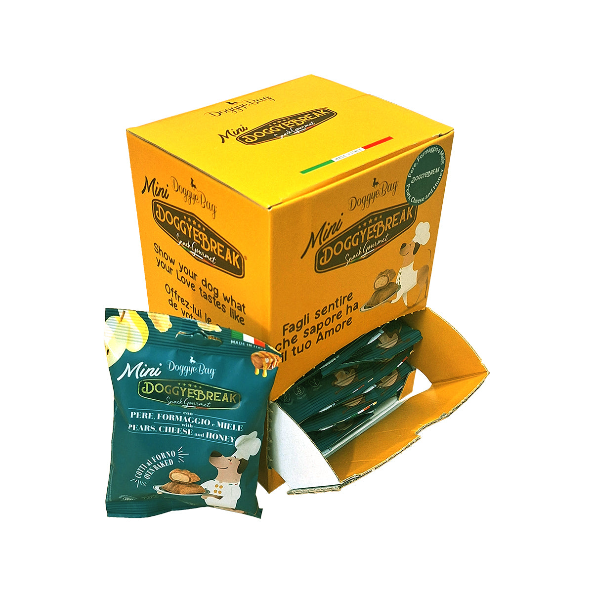 DOGGYEBAG DOGGYEBREAK MINI A LA POIRE, FROMAGE ET MIEL - 60 G