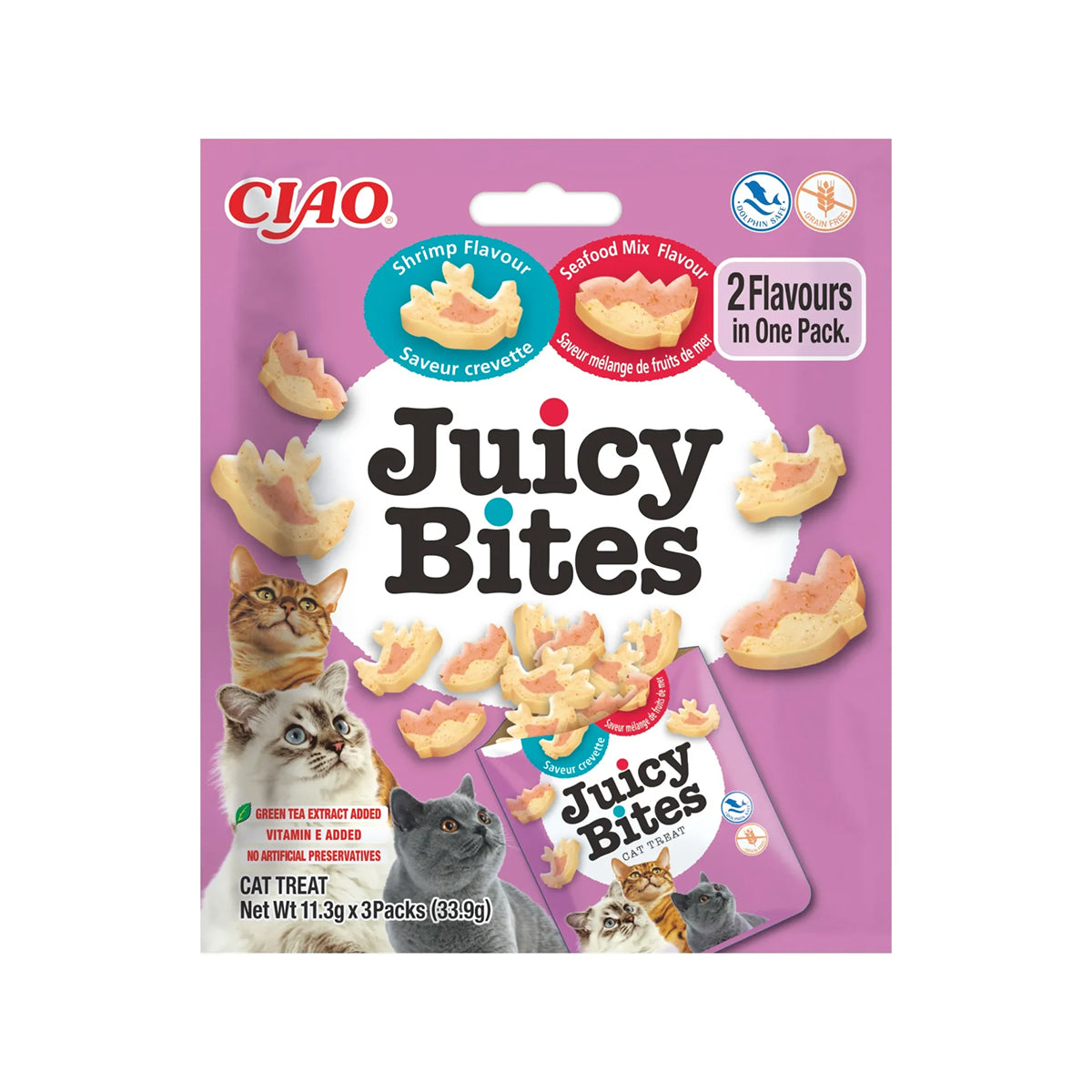 SACHETS JUICY BITES CREVETTES ET FRUITS DE MER