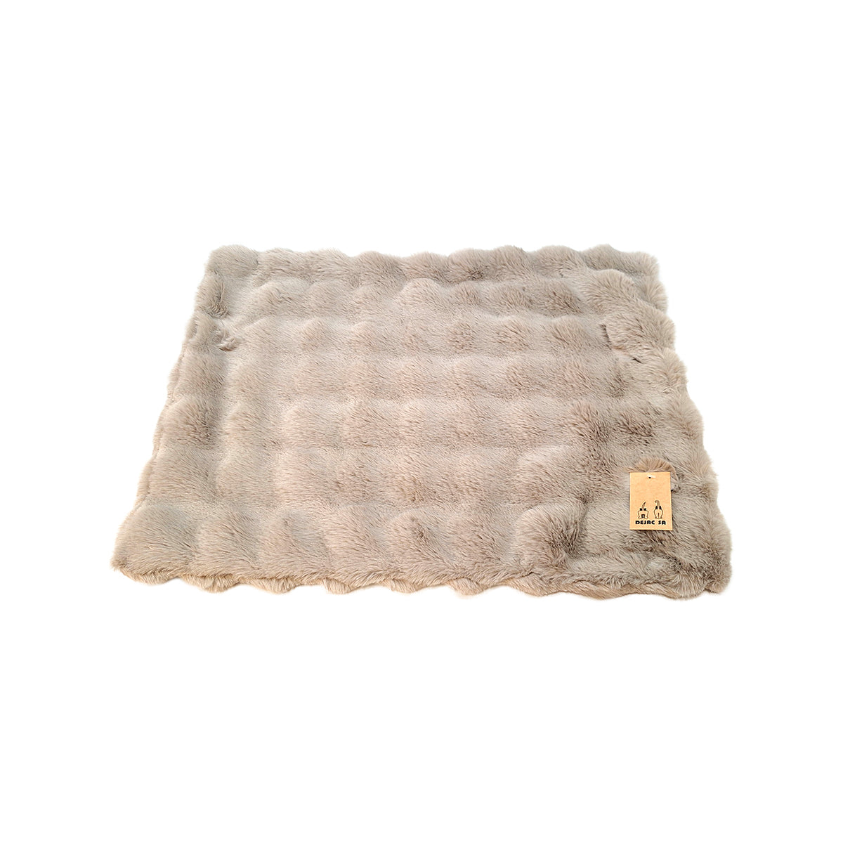 COUVERTURE BUBBLE FUR CREME 80X60CM