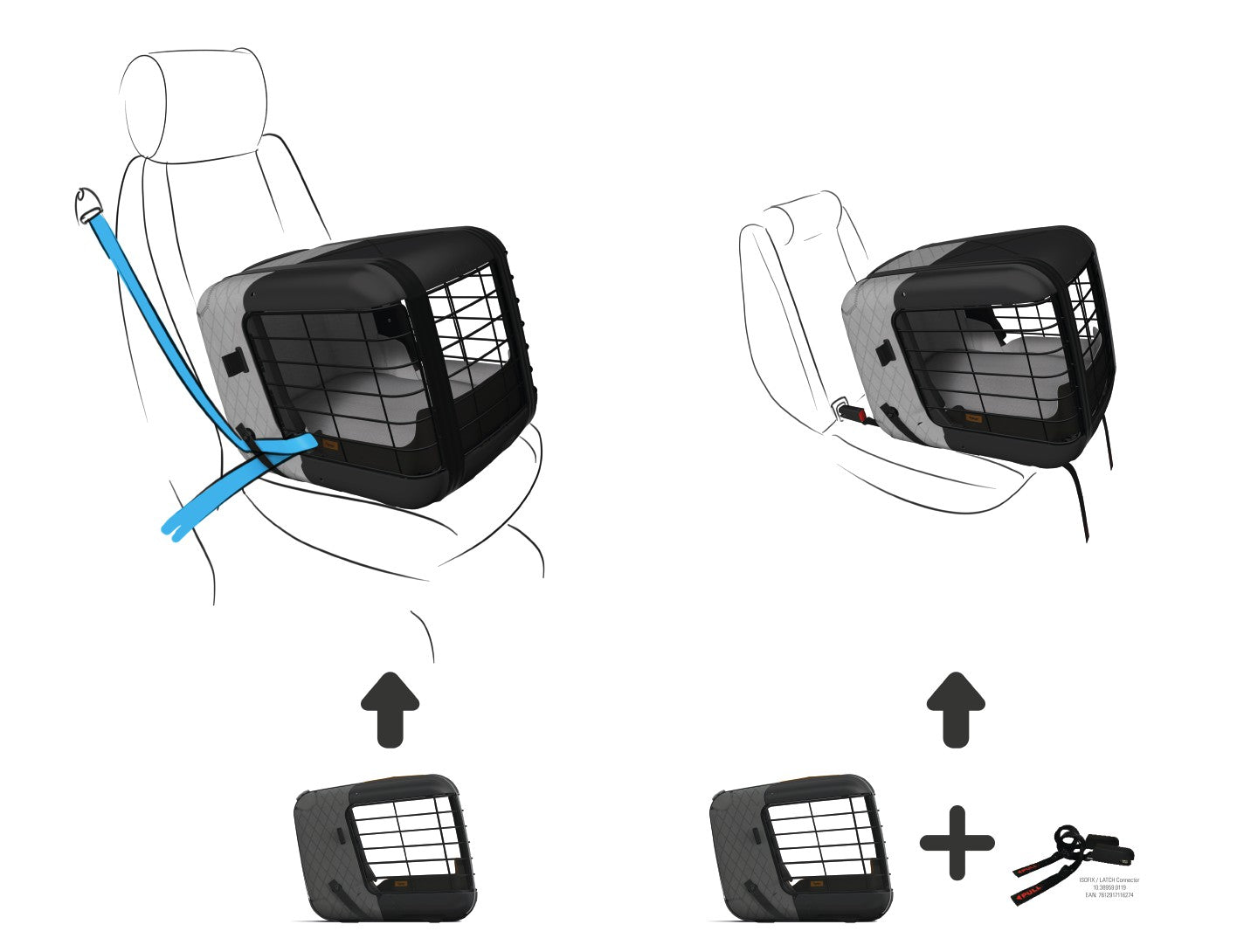CAISSE DE TRANSPORT 4PETS CAREE BLACK SERIES