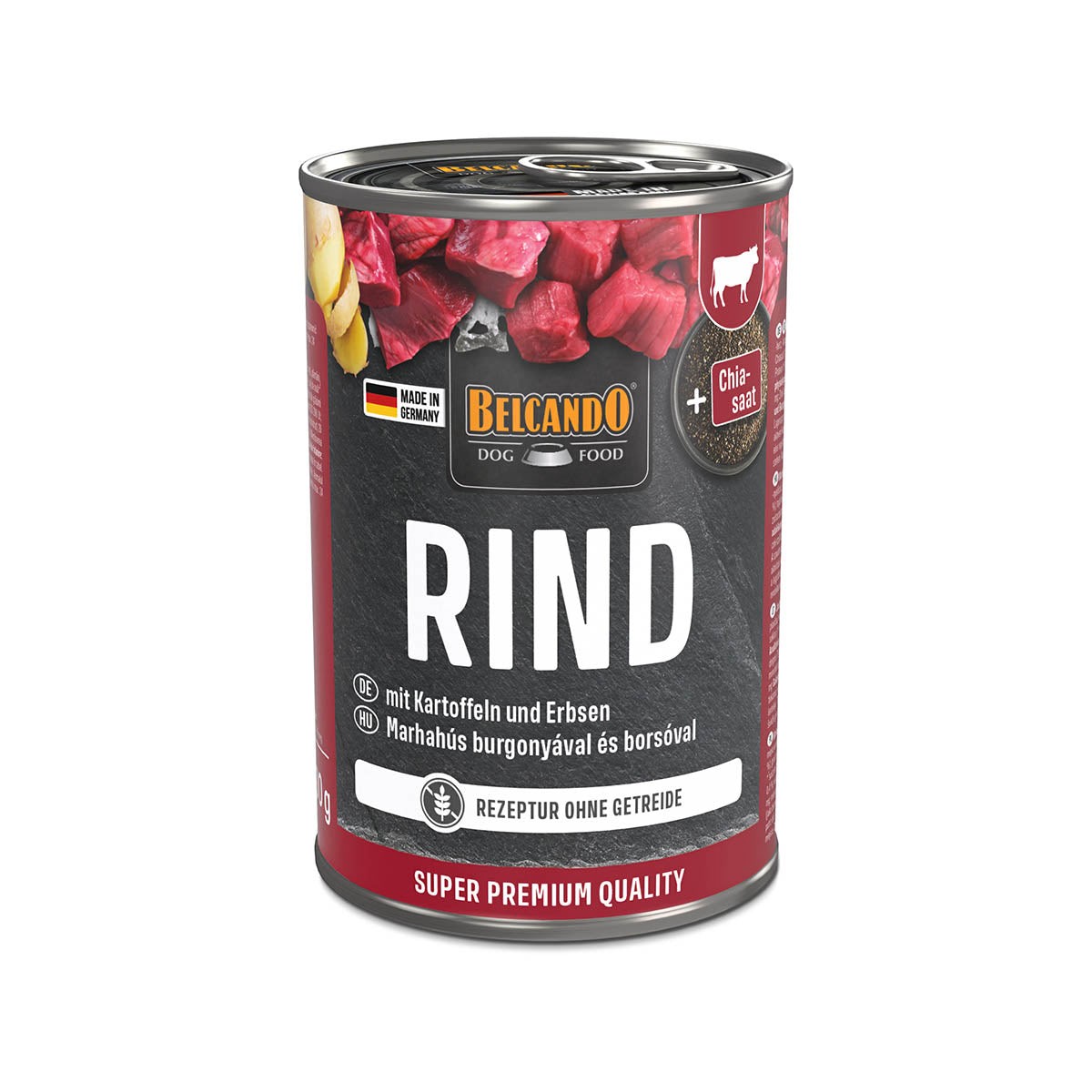 BOITES BELCANDO 400 G BOEUF AVEC POMME DE TERRE ET PETIT POIS - 6 PCS