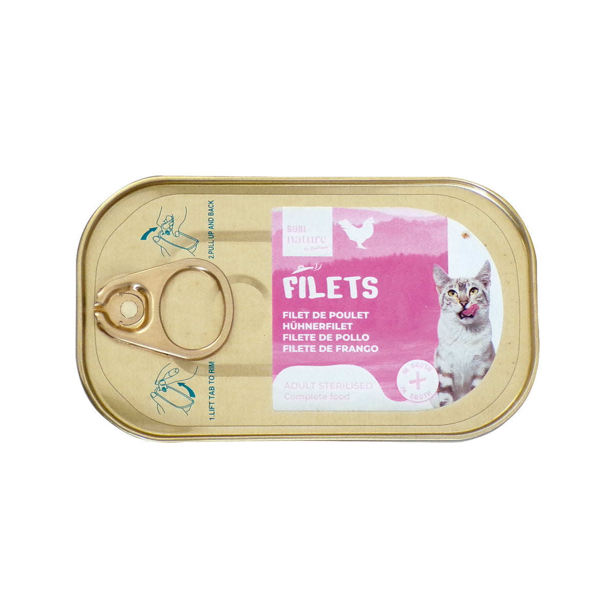 BUBI NATURE POULET EN BOUILLON 12 x 85G