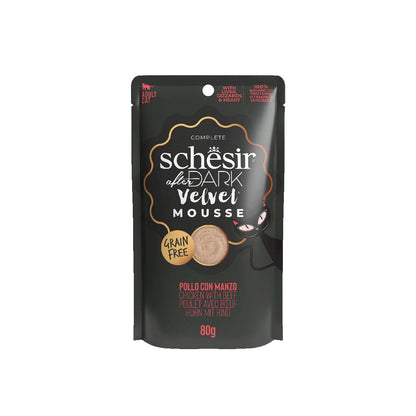 SCHESIR AFTER DARK MOUSSE BEUTEL 80G HÜHNCHEN- UND RIND