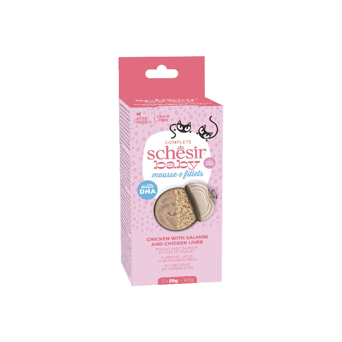 SCHESIR BABY MOUSSE & FILET BOITE 3X55G POULET ET SAUMON