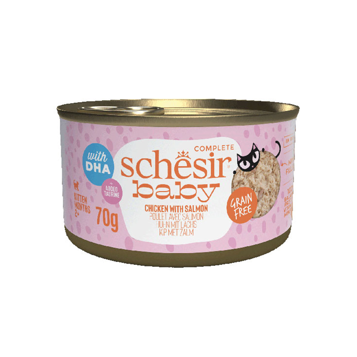 SCHESIR BABY FILET EN BOUILLON BOITE 70G POULET ET SAUMON