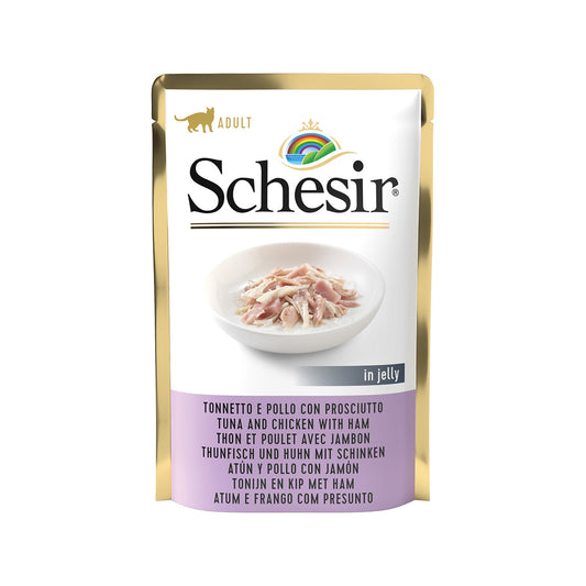 SACHETS SCHESIR 85G THON POULET ET JAMBON