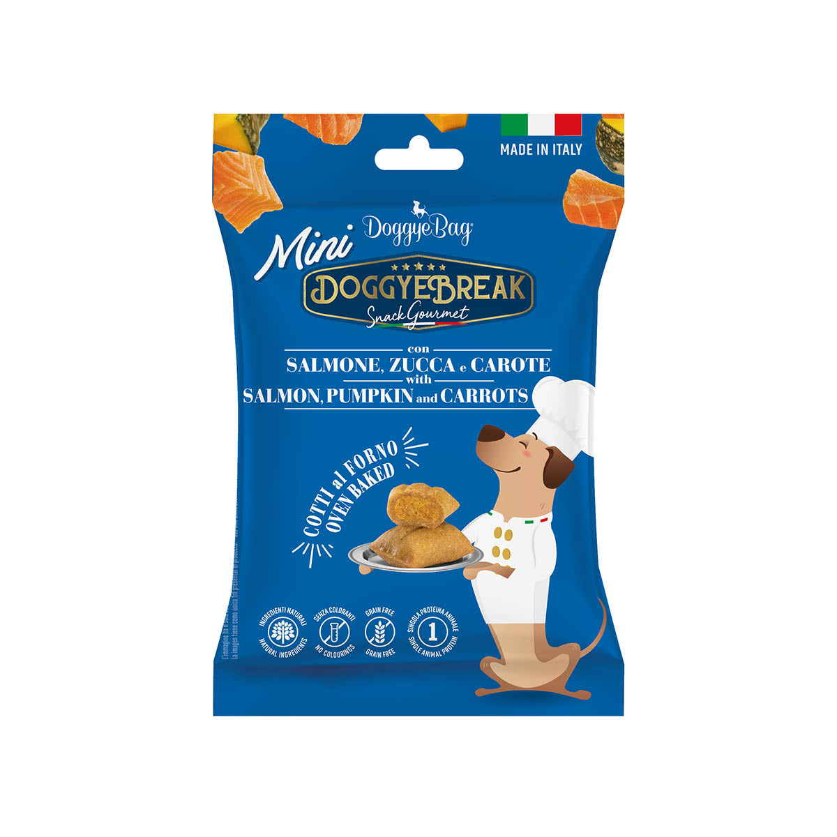 DOGGYEBAG DOGGYEBREAK MINI AU SAUMON ET CAROTTE - 60 G