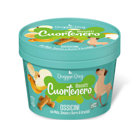 DOGGYEBAG CUORTENERO OSSICINI A LA POMME, BANANE ET BEURRE DE CACAHUETE 150 g