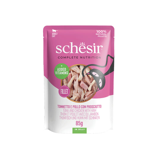 SCHESIR GELEE 12 X 85 G THON, POULET ET JAMBON