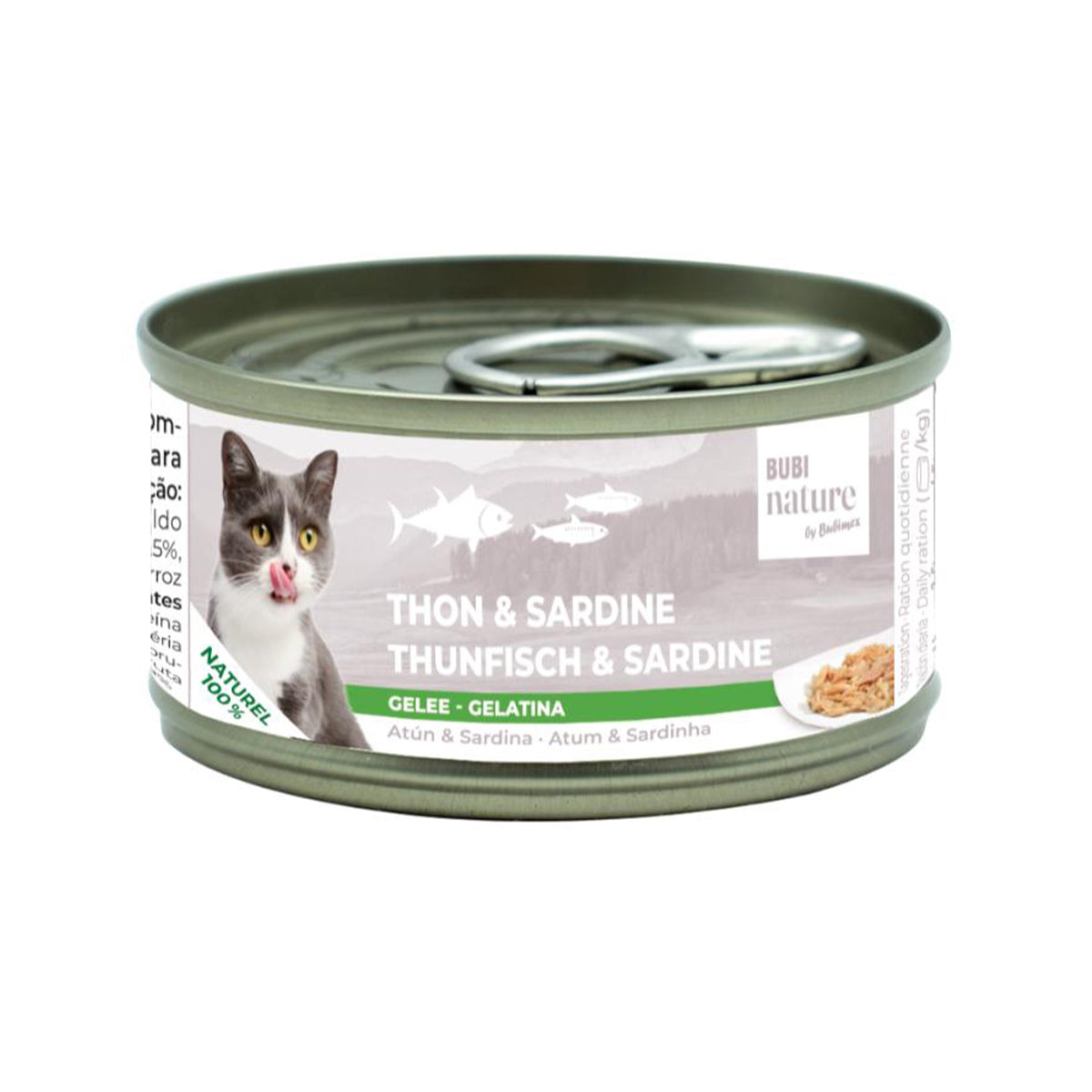 BUBI NATURE THUNFISCH UND SARDINE IN GELEE 24 X 70G