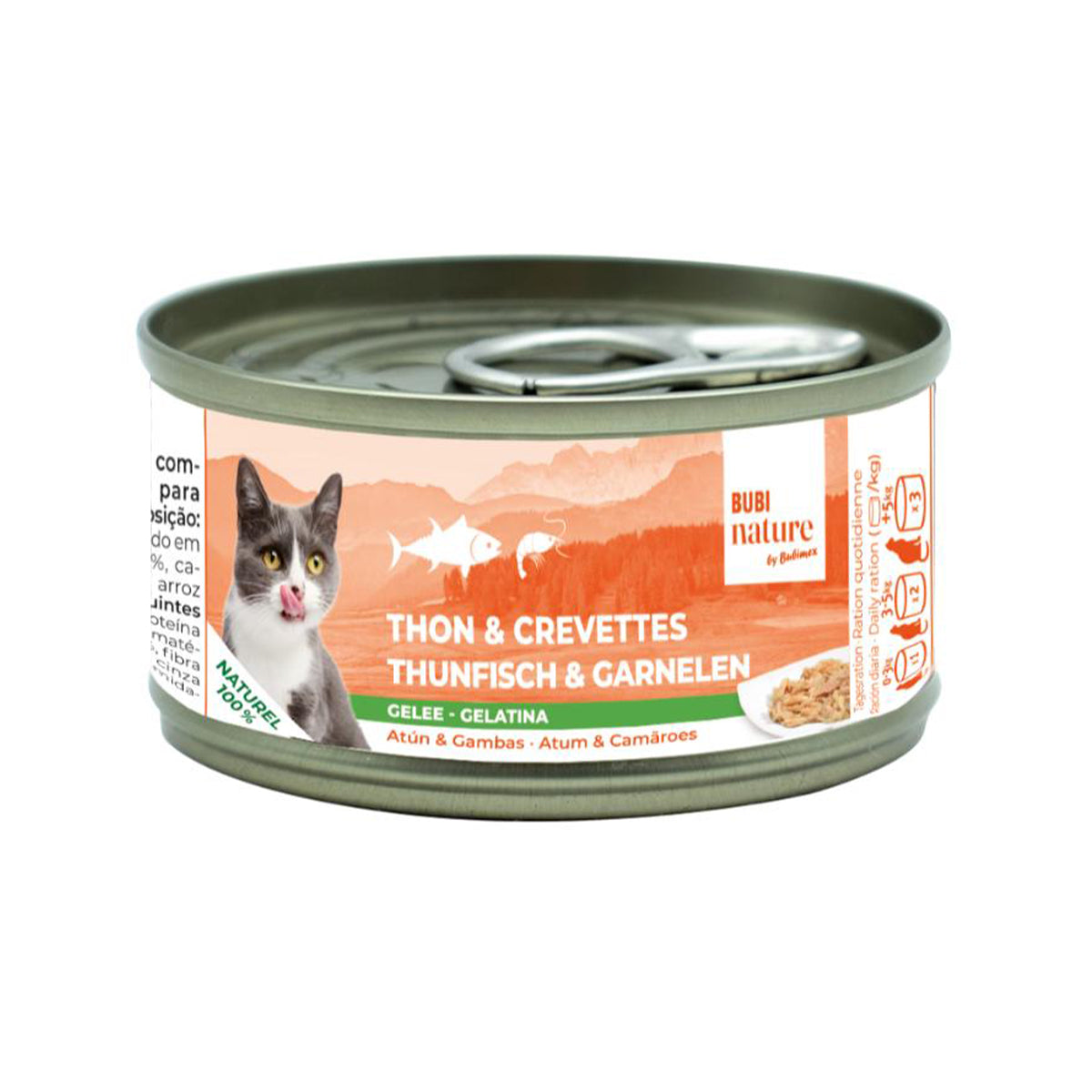 BUBI NATURE THUNFISCH UND GARNELEN IN GELEE 24 X 70G