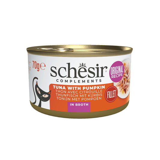 SCHESIR BRÜHE 12 X 70 G THUNFISCH UND KÜRBIS
