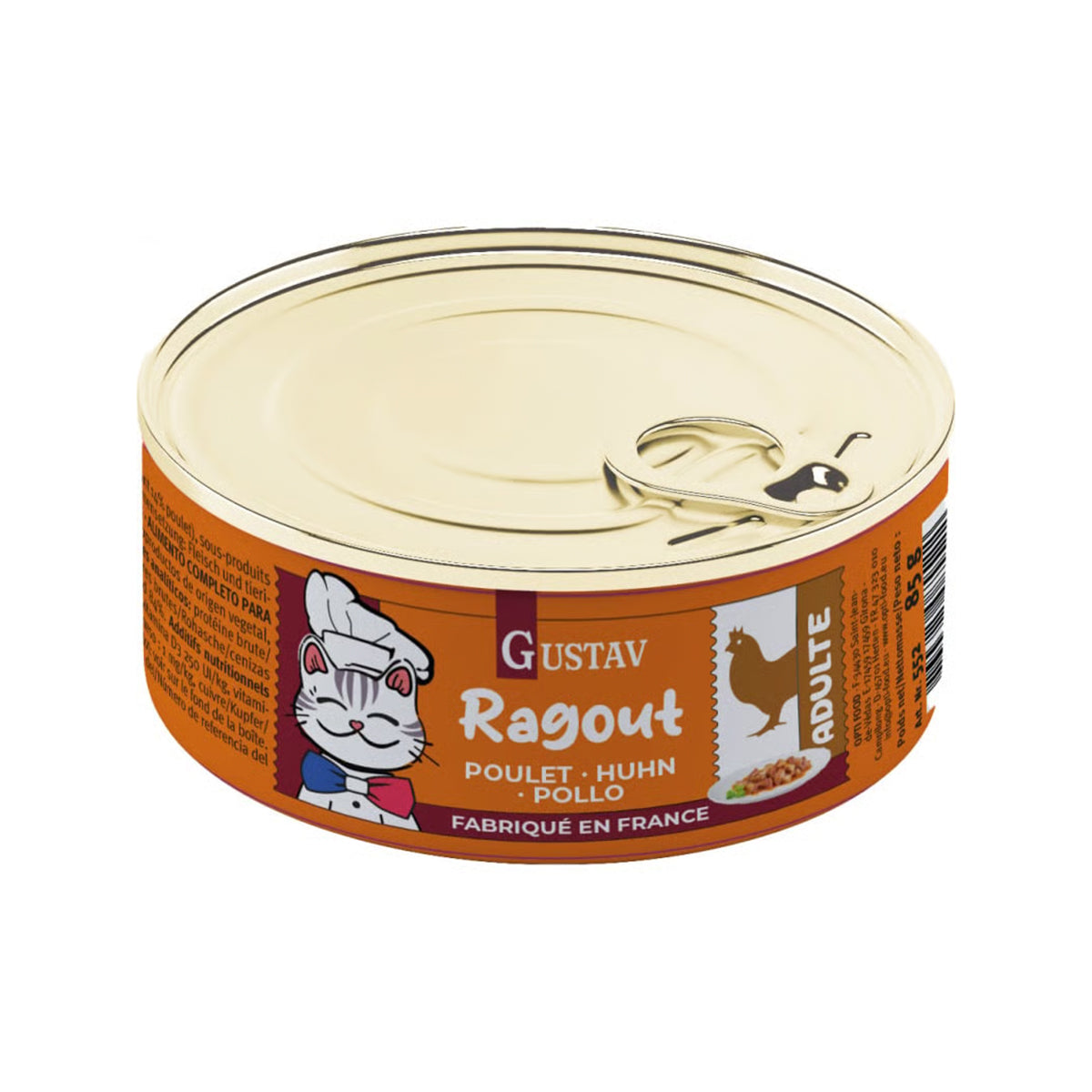 GUSTAV RAGOUT CHAT POULET 12 X 85G