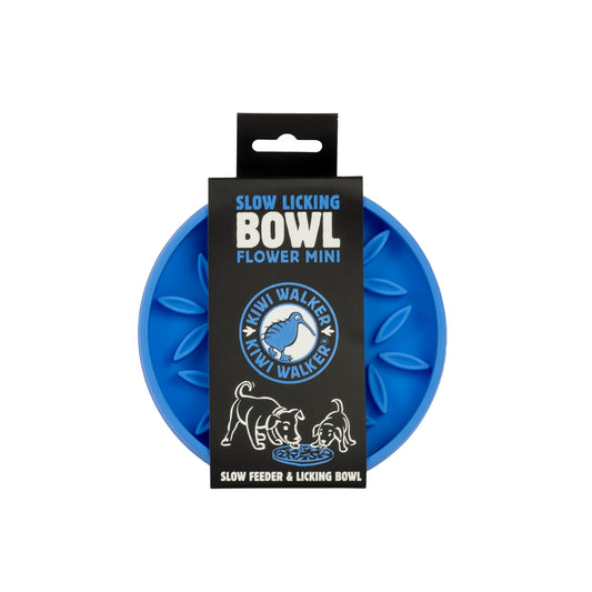KIWI GAMELLE ANTI-GLOUTON FLOWER MINI BLEUE