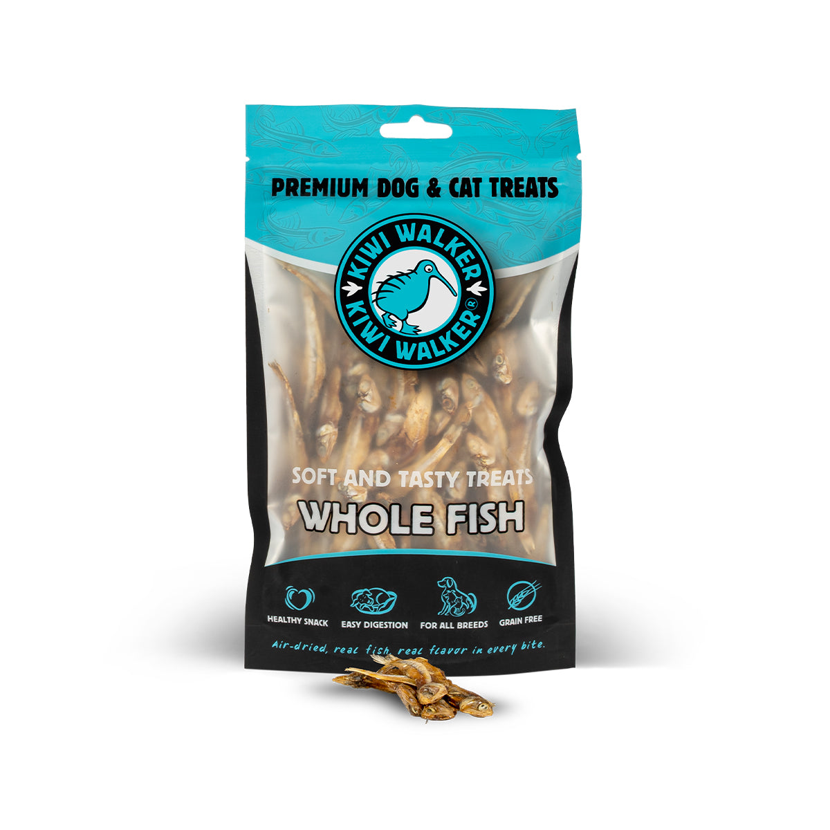 KIWI GETROCKNETE LECKERLIS - GANZE FISCHE 100G