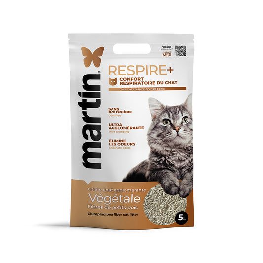 MARTIN RESPIRE+ LITIERE PETIT POIS AGGLO 5L