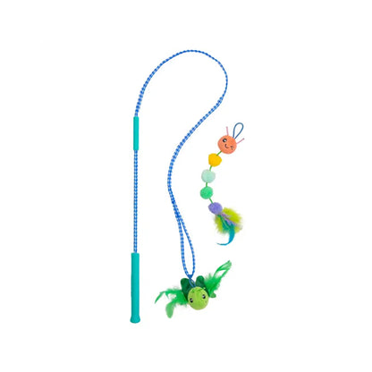 CATSTAGES TAIL TEASER GROUND PREY GRN