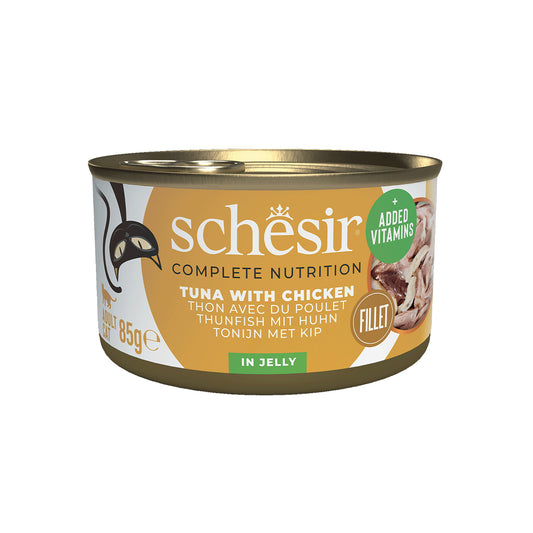 SCHESIR GELEE 12 X 85 G THON AVEC POULET