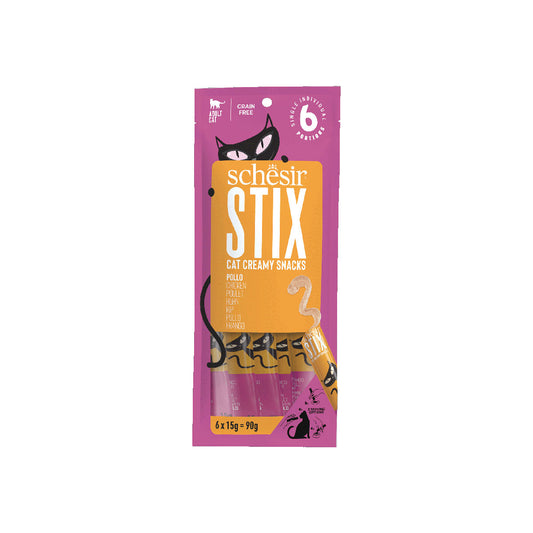 SCHESIR STIX CREME SACHET 6X15G POULET