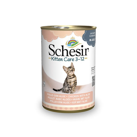 SCHESIR "GELEE" 140 G POULET & ALOE POUR CHATONS